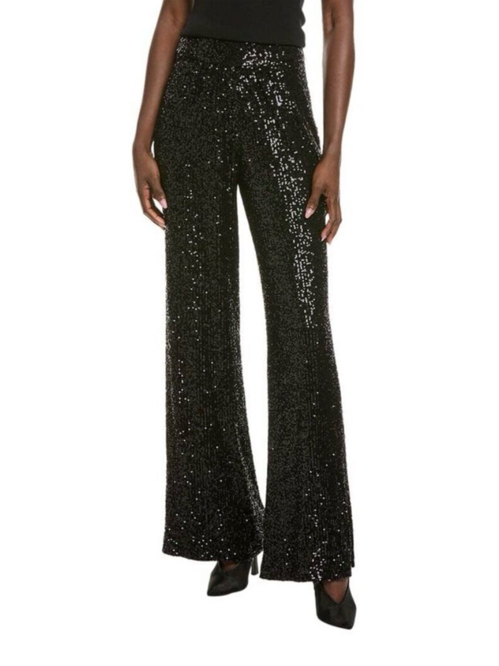 Ramy Brook Womens Lavenia Sequin Pant Black Size 8 NWOT